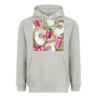 Moon Dust Pink Christmas Santa Claus and gift box Heavyweight Hoodie - NancyCooperArtShop
