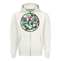 Oatmeal Heather st patrick's smiley Zipper Hoodie - MaliasSmallBusiness