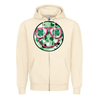 Sandshell st patrick's smiley Zipper Hoodie - MaliasSmallBusiness