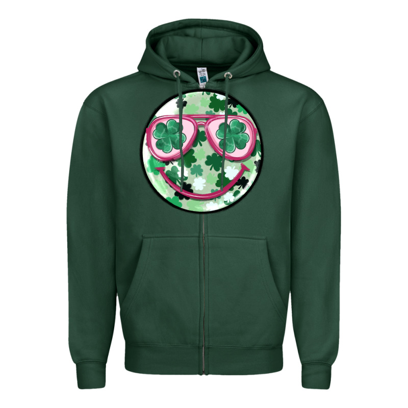 St Patrick's Smiley Zipper Hoodie by MaliasSmallBusiness | Teevron