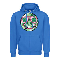True Royal st patrick's smiley Zipper Hoodie - MaliasSmallBusiness
