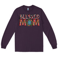 Plum blessed mom christmas Long Sleeve Tee - AdoDesignShop
