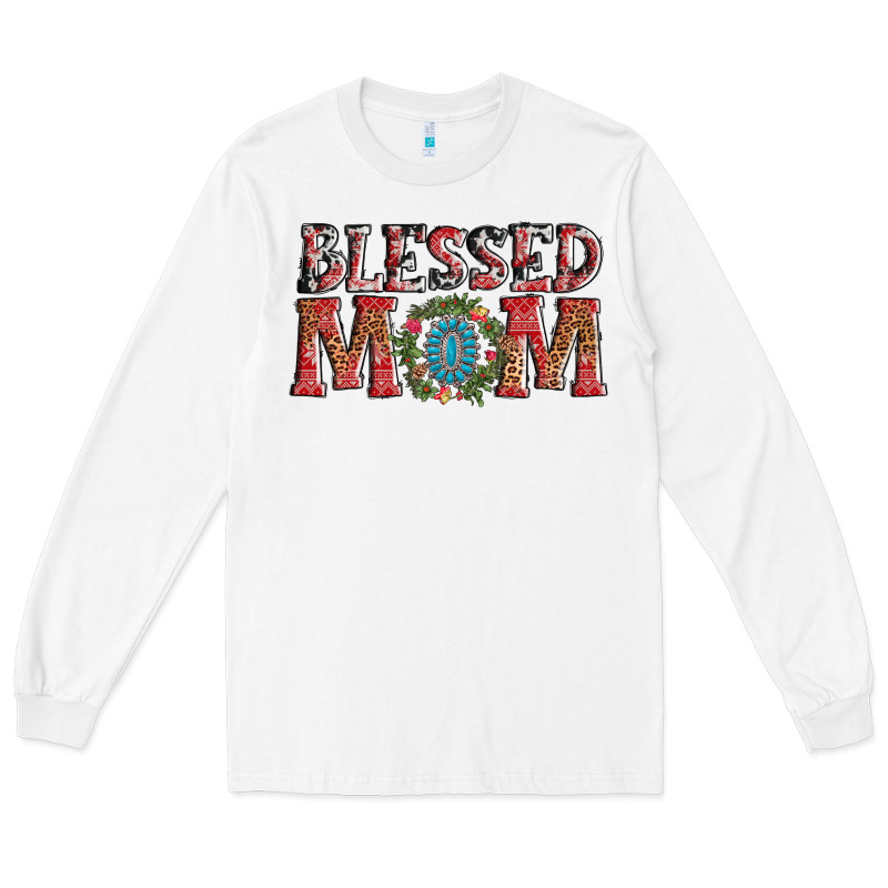 Blessed Mom Christmas Long Sleeve Tee by AdoDesignShop | Teevron