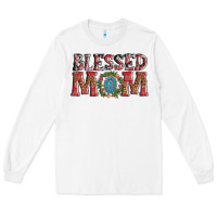 White blessed mom christmas Long Sleeve Tee - AdoDesignShop