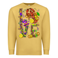 Antique Gold Love Crawfish Mardi Gras Premium Sweatshirt - BundleAndBundleShop