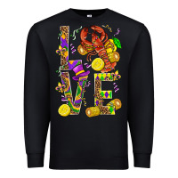 Black Love Crawfish Mardi Gras Premium Sweatshirt - BundleAndBundleShop