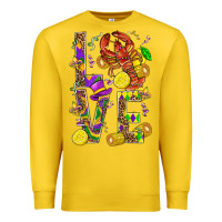 Lemon Love Crawfish Mardi Gras Premium Sweatshirt - BundleAndBundleShop