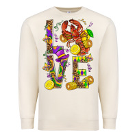 Sandshell Love Crawfish Mardi Gras Premium Sweatshirt - BundleAndBundleShop
