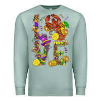 Seafoam Love Crawfish Mardi Gras Premium Sweatshirt - BundleAndBundleShop
