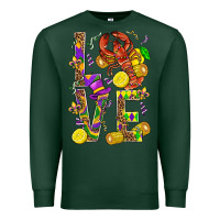 Sports Green Love Crawfish Mardi Gras Premium Sweatshirt - BundleAndBundleShop