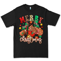 Black Merry Christmas black girl sneakers Premium Tee - RanaPortraitStore