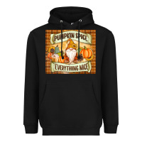Black Pumpkin Spice Everything Nice Gnome Heavyweight Hoodie - MaliasSmallBusiness
