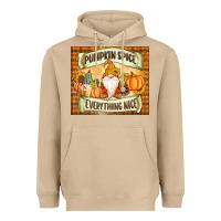 Mushroom Pumpkin Spice Everything Nice Gnome Heavyweight Hoodie - MaliasSmallBusiness