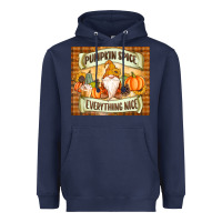 Navy Pumpkin Spice Everything Nice Gnome Heavyweight Hoodie - MaliasSmallBusiness