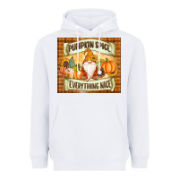White Pumpkin Spice Everything Nice Gnome Heavyweight Hoodie - MaliasSmallBusiness