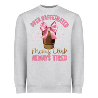 Heather Grey over caffeinated moms club Heavyweight Sweatshirt - JahusDesignShop