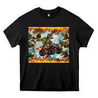 Black monster truck dinosaur t rex tumbler Heavy Core Tee - Artiststas