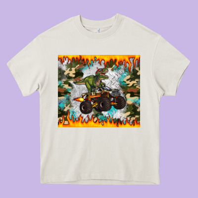 Monster Truck Dinosaur T Rex Tumbler Heavy Core Tee Designed By Artiststas