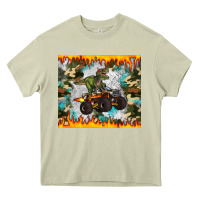 Mossy monster truck dinosaur t rex tumbler Heavy Core Tee - Artiststas