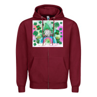 Burgundy st patrick's gnome Zipper Hoodie - MaliasSmallBusiness