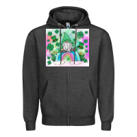 Charcoal Heather st patrick's gnome Zipper Hoodie - MaliasSmallBusiness