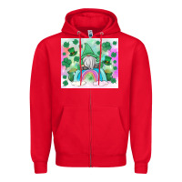 Red st patrick's gnome Zipper Hoodie - MaliasSmallBusiness