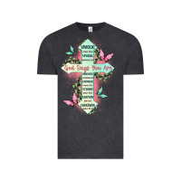 Vintage Black god says you are cross Vintage Tee - JahusDesignShop