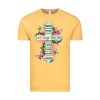Vintage Mustard god says you are cross Vintage Tee - JahusDesignShop