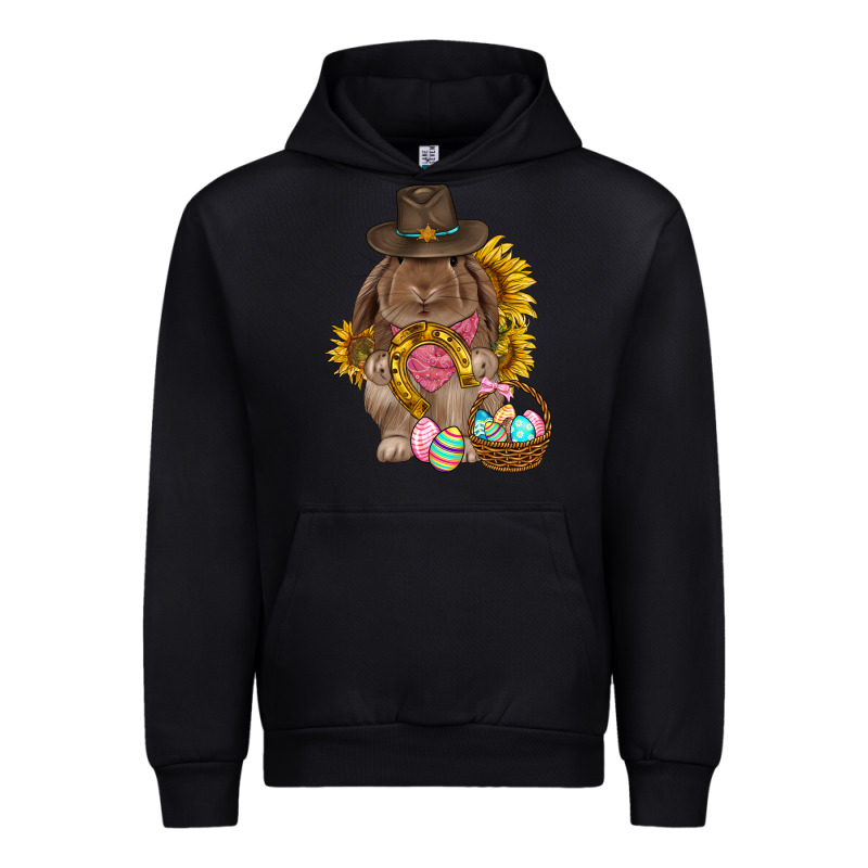 Western Rabbit With Sunflowers Easter Day Urban Hoodie by HowdyJamesFarm | Teevron