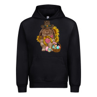 Black Western Rabbit with sunflowers Easter Day Urban Hoodie - HowdyJamesFarm