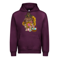 Mauve Wine Western Rabbit with sunflowers Easter Day Urban Hoodie - HowdyJamesFarm