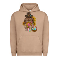 Pigment Burro Western Rabbit with sunflowers Easter Day Urban Hoodie - HowdyJamesFarm