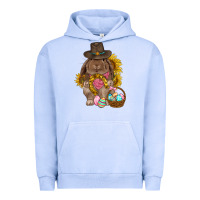 Pigment Grape Ice Western Rabbit with sunflowers Easter Day Urban Hoodie - HowdyJamesFarm
