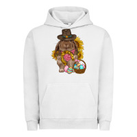 Pigment Lunar Rock Western Rabbit with sunflowers Easter Day Urban Hoodie - HowdyJamesFarm