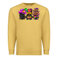 Antique Gold Mardi Gras afro gnomies Premium Sweatshirt - BundleAndBundleShop