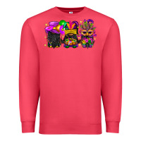 Cardinal Mardi Gras afro gnomies Premium Sweatshirt - BundleAndBundleShop