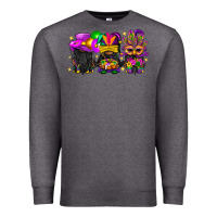 Charcoal Heather Mardi Gras afro gnomies Premium Sweatshirt - BundleAndBundleShop