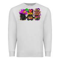 Dove Grey Mardi Gras afro gnomies Premium Sweatshirt - BundleAndBundleShop