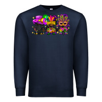 Navy Mardi Gras afro gnomies Premium Sweatshirt - BundleAndBundleShop