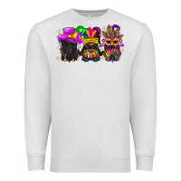 Oatmeal Heather Mardi Gras afro gnomies Premium Sweatshirt - BundleAndBundleShop