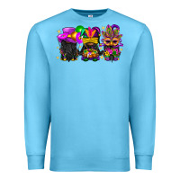 Ocean Blue Mardi Gras afro gnomies Premium Sweatshirt - BundleAndBundleShop