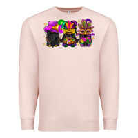 Pale Pink Mardi Gras afro gnomies Premium Sweatshirt - BundleAndBundleShop