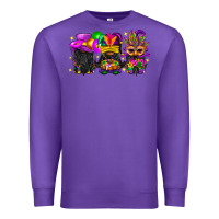 Purple Mardi Gras afro gnomies Premium Sweatshirt - BundleAndBundleShop