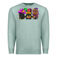 Seafoam Mardi Gras afro gnomies Premium Sweatshirt - BundleAndBundleShop