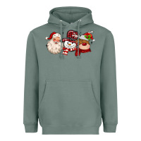 Sage santa snowman reindeer Heavyweight Hoodie - MaliasSmallBusiness