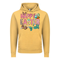 Vintage Mustard Happy Easter y'all Vintage Hoodie - Neo Western