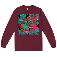 Burgundy western rodeo seamless Long Sleeve Tee - Artiststas
