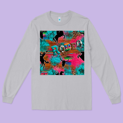 Western Rodeo Seamless Long Sleeve Tee Designed By Artiststas