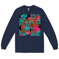 Navy western rodeo seamless Long Sleeve Tee - Artiststas