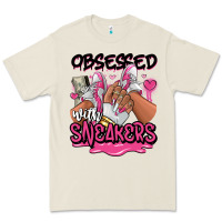 Obsessed With Sneakers Pink Afro Woman Premium Tee | Teevron